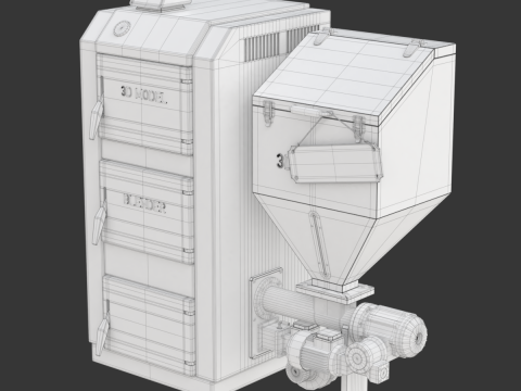 Pellet Boiler Modello 3D