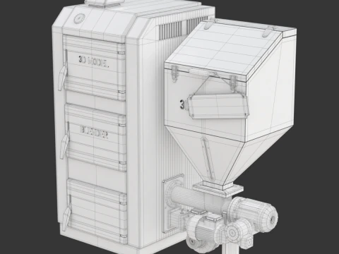 Pellet Boiler 3D Model