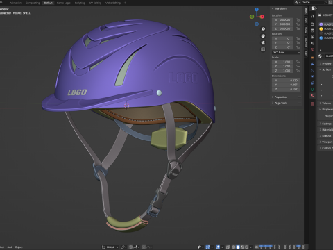 Riding Helmet 3D-Modell