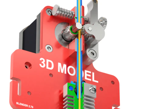 Estrusore per stampante 3D Modello 3D