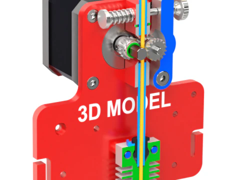 Estrusore per stampante 3D Modello 3D