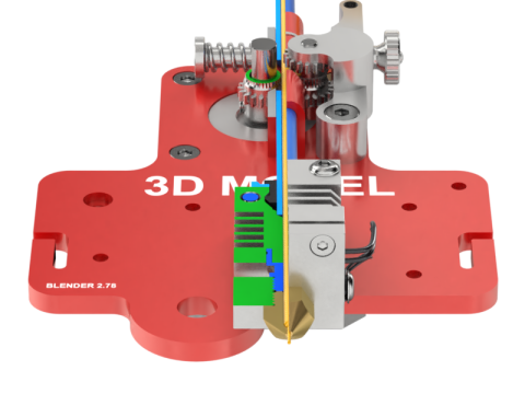 Extruder for 3D printer 3D Модель