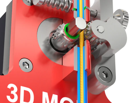 Estrusore per stampante 3D Modello 3D