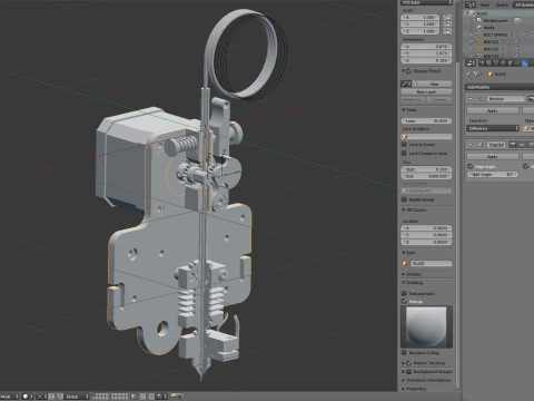Estrusore per stampante 3D Modello 3D