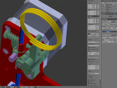 Estrusore per stampante 3D Modello 3D