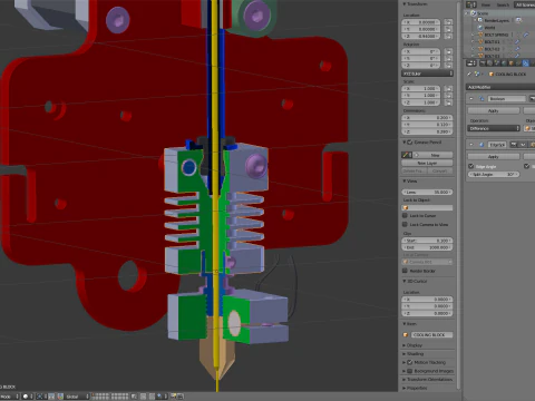 Estrusore per stampante 3D Modello 3D