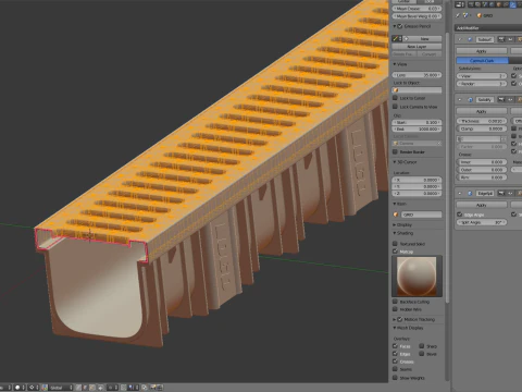 Drainage Channel 3D Model