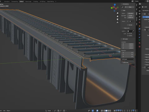 Drainage Channel 3D Model