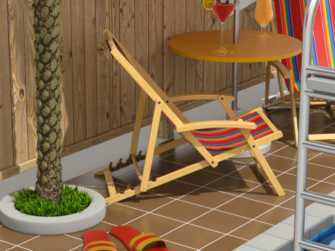 Pool Scene Modelo 3D
