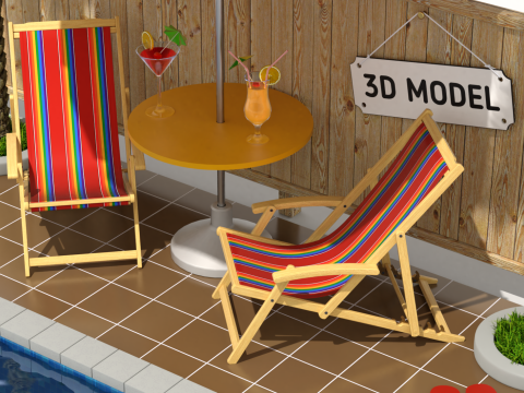 Pool Scene Modelo 3D