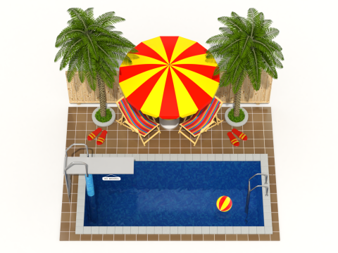 Pool Scene Modelo 3D