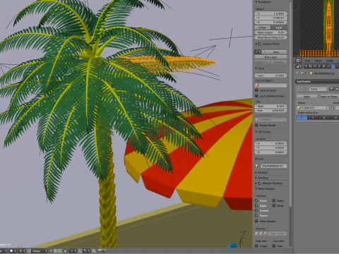Сцена біля басейну 3D Модель