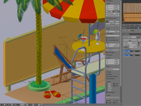 Pool Scene Modelo 3D