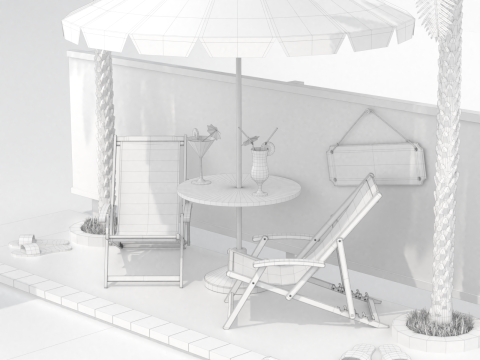 Pool Scene Modelo 3D