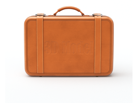 Leather Retro Suitcase 3D-Modell