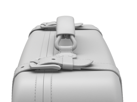 Leather Retro Suitcase 3D-Modell