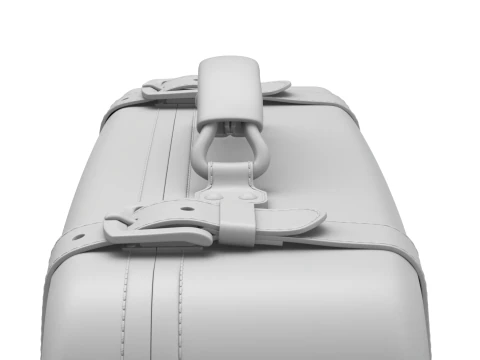 Leather Retro Suitcase 3D Model