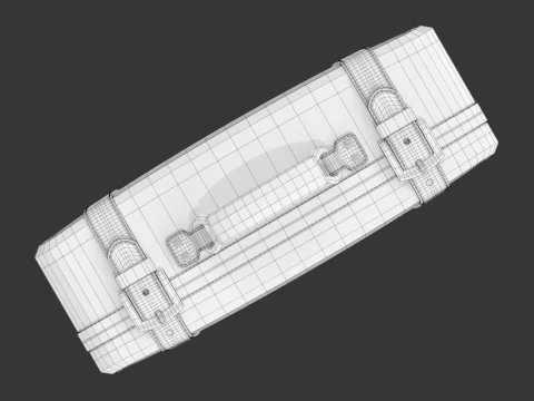 Leather Retro Suitcase 3D Model