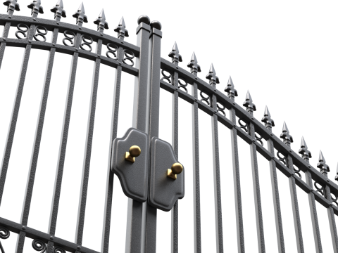 Opening Iron Gate Animation Model 3D
