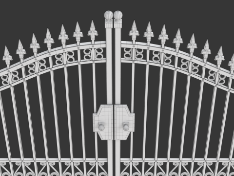 Opening Iron Gate Animation Model 3D