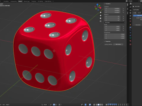 Dobbelstenen animatie 3D Model
