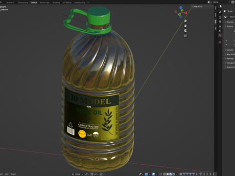 Olive Oil Bottle 3Dモデル