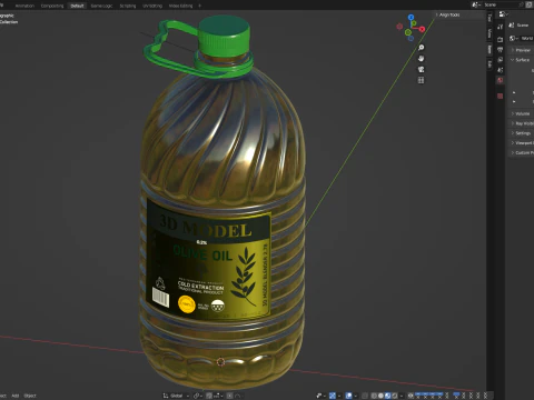 Bottiglia Di Olio D'oliva Modello 3D