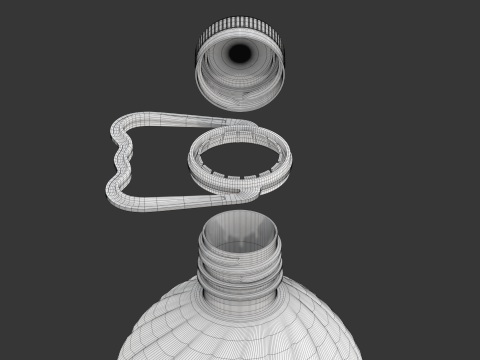 Olive Oil Bottle 3Dモデル