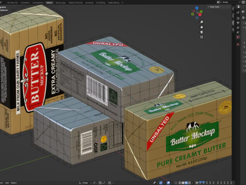 Butter pack 3D Model