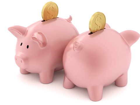 Piggy Bank With Gold Coin 3D Модель