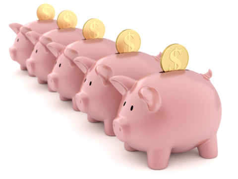 Piggy Bank With Gold Coin 3D Модель