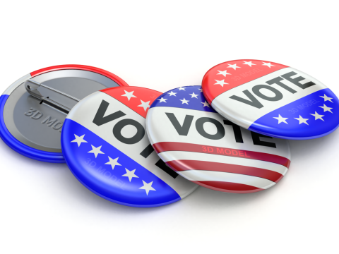 Vote Badge 3D Model