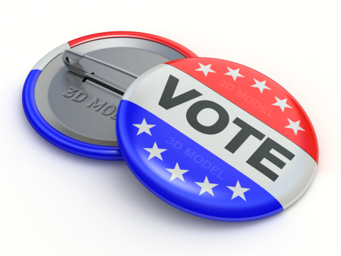Vote Badge Model 3D