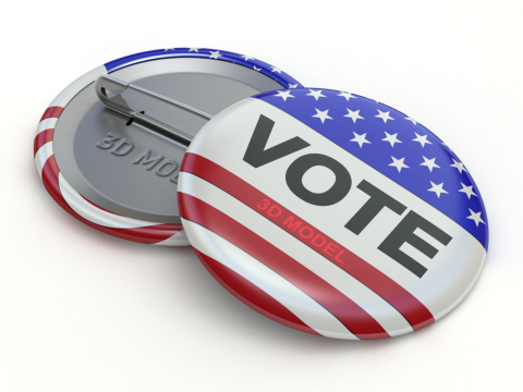 Vote Badge Model 3D