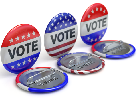 Vote Badge Model 3D