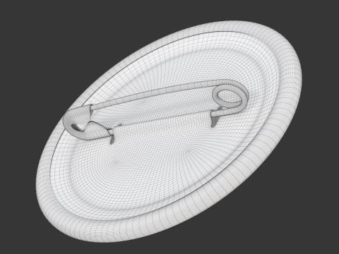Vote Badge Model 3D