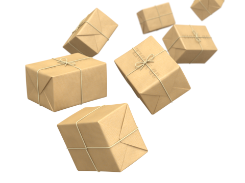 Warehouse Trolley With Wrapped Parcel 3D मॉडल