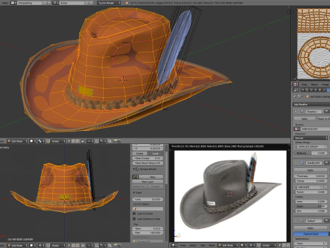 Chap&eacute;u de vaqueiro Modelo 3D