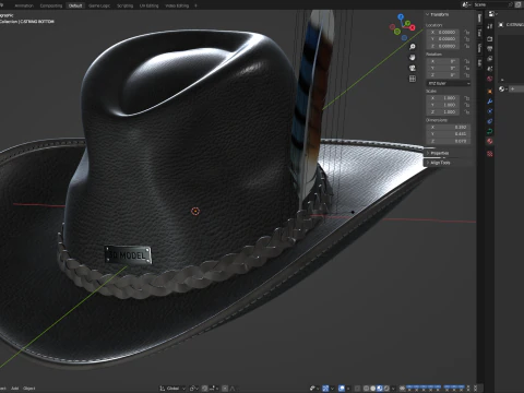Chap&eacute;u de vaqueiro Modelo 3D