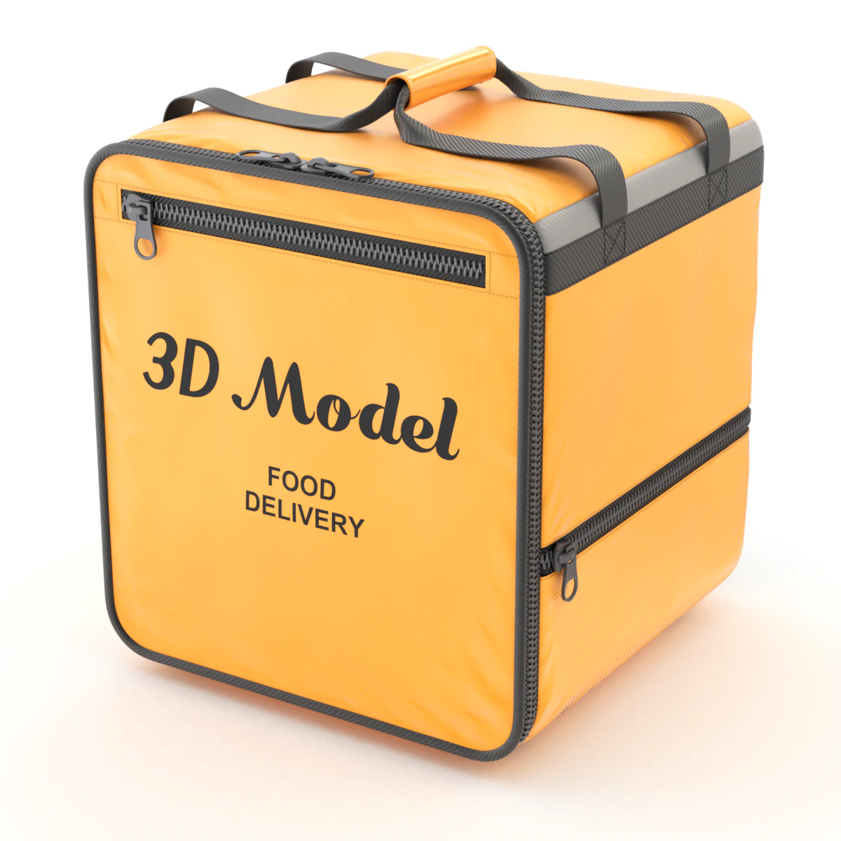 Food Delivery Bag 3D Model .c4d .max .obj .3ds .fbx .stl .blend