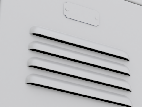 Metal Locker With Padlock Model 3D