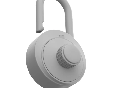 Combination Padlock 3D Model