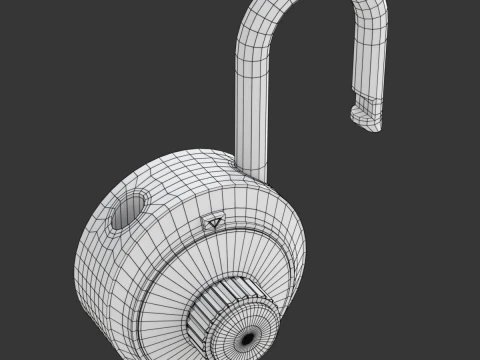 Combination Padlock 3D Model