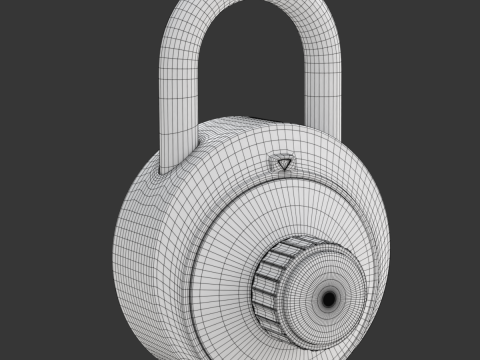 Combination Padlock Modèle 3D