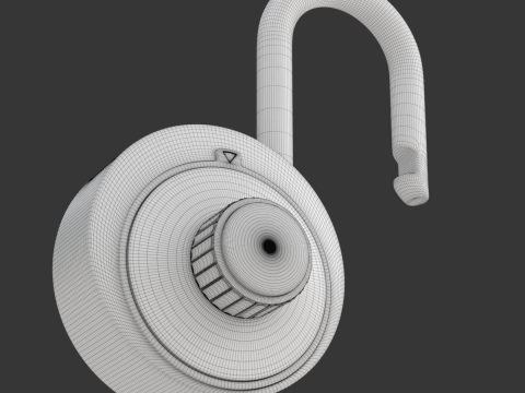 Combination Padlock Modèle 3D