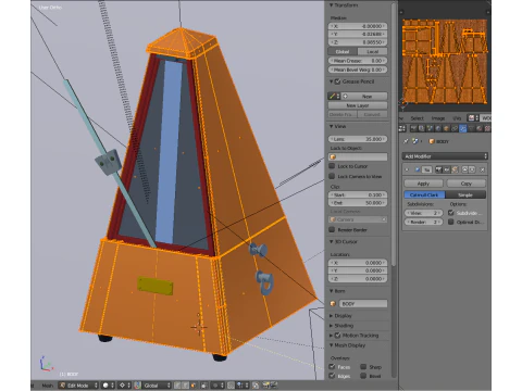 Animazione del metronomo Modello 3D
