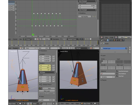 Animazione del metronomo Modello 3D