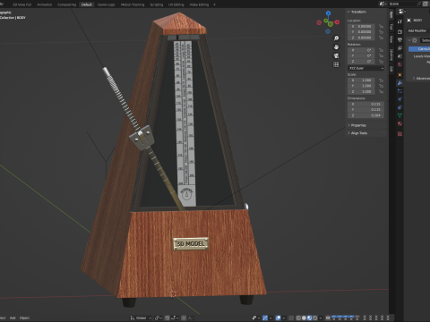 Metronome Animation 3D Model