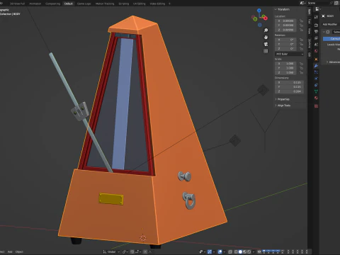 Animazione del metronomo Modello 3D
