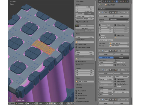 Customizable Battery Pack 3D Model
